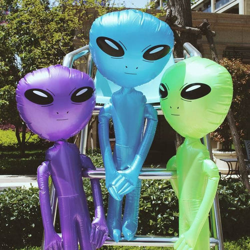 85cm/160cm/180cm/220cm Giant Alien Model Green Purple Blue ET Kids Adult Inflatable Toys Halloween Cosplay Party Supply Blow Up