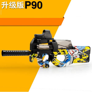 Electric P90 Graffiti Edition Toy Gun Live CS Assault Snipe Simulation Weapon Outdoor Soft Water Bullet Gun Toys For Boys Kids